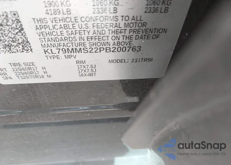 2023 Chevrolet Trailblazer Fwd Ls from USA, damaged, VIN KL79MMS22PB200763